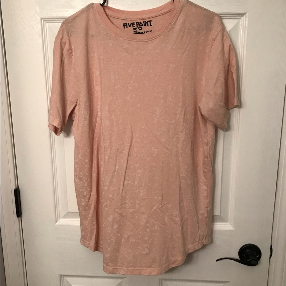 Paint Splatter Round Hem T-Shirt